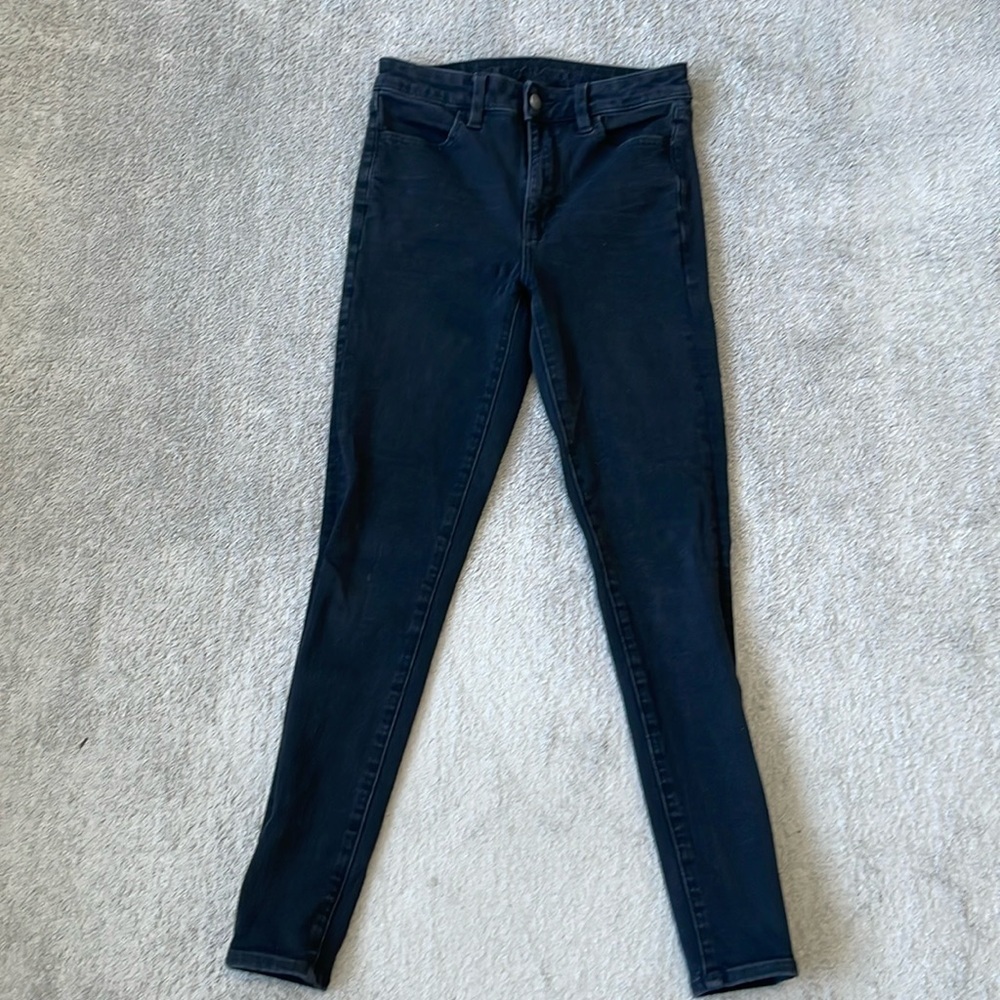 EC American Eagle Black Super High Rise Jeggings - Size 4